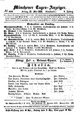 Münchener Tages-Anzeiger Freitag 21. Mai 1858