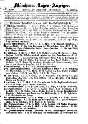 Münchener Tages-Anzeiger Samstag 29. Mai 1858