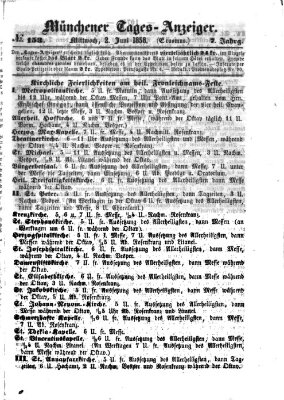 Münchener Tages-Anzeiger Mittwoch 2. Juni 1858