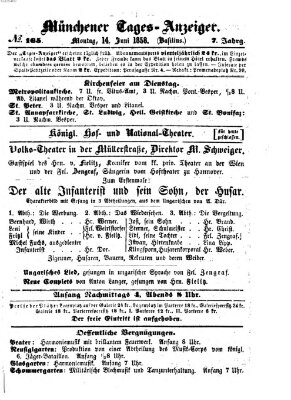 Münchener Tages-Anzeiger Montag 14. Juni 1858