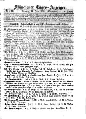 Münchener Tages-Anzeiger Samstag 19. Juni 1858