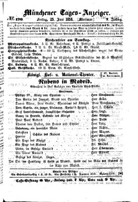 Münchener Tages-Anzeiger Freitag 25. Juni 1858