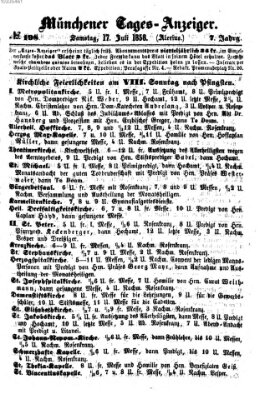 Münchener Tages-Anzeiger Samstag 17. Juli 1858