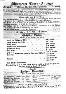 Münchener Tages-Anzeiger Mittwoch 28. Juli 1858