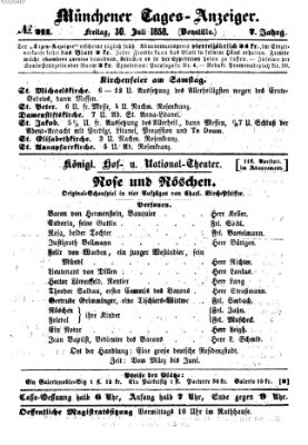 Münchener Tages-Anzeiger Freitag 30. Juli 1858