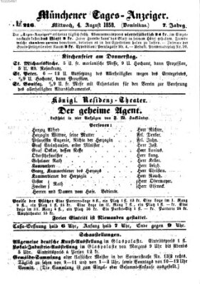 Münchener Tages-Anzeiger Mittwoch 4. August 1858