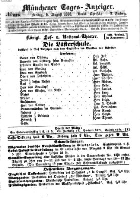 Münchener Tages-Anzeiger Freitag 6. August 1858