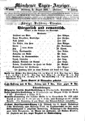 Münchener Tages-Anzeiger Mittwoch 11. August 1858