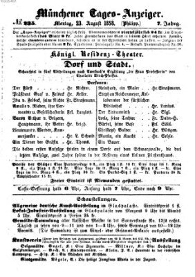 Münchener Tages-Anzeiger Montag 23. August 1858