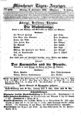 Münchener Tages-Anzeiger Montag 6. September 1858