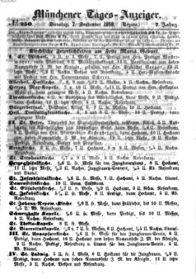 Münchener Tages-Anzeiger Dienstag 7. September 1858