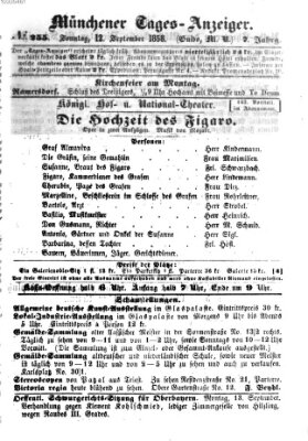 Münchener Tages-Anzeiger Sonntag 12. September 1858