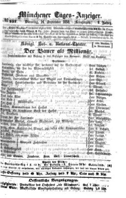 Münchener Tages-Anzeiger Dienstag 14. September 1858