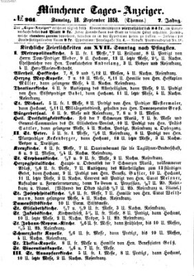 Münchener Tages-Anzeiger Samstag 18. September 1858