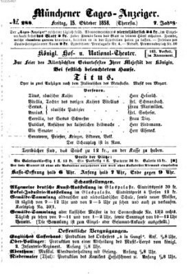 Münchener Tages-Anzeiger Freitag 15. Oktober 1858