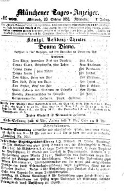 Münchener Tages-Anzeiger Mittwoch 20. Oktober 1858