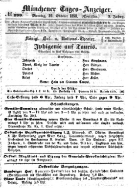 Münchener Tages-Anzeiger Dienstag 26. Oktober 1858