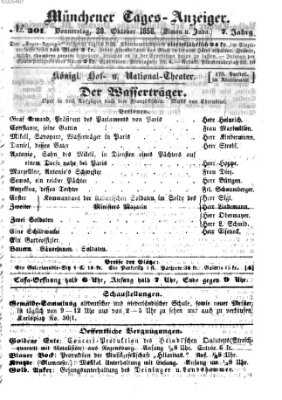 Münchener Tages-Anzeiger Donnerstag 28. Oktober 1858