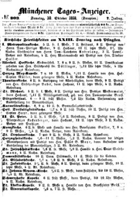 Münchener Tages-Anzeiger Samstag 30. Oktober 1858