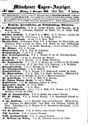 Münchener Tages-Anzeiger Montag 1. November 1858