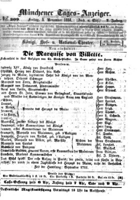 Münchener Tages-Anzeiger Freitag 5. November 1858