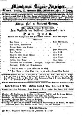 Münchener Tages-Anzeiger Sonntag 21. November 1858