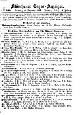 Münchener Tages-Anzeiger Samstag 4. Dezember 1858