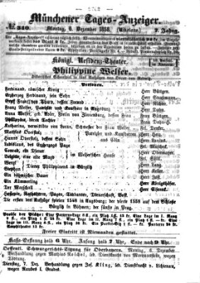 Münchener Tages-Anzeiger Montag 6. Dezember 1858