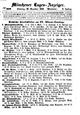 Münchener Tages-Anzeiger Samstag 18. Dezember 1858