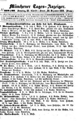 Münchener Tages-Anzeiger Sonntag 26. Dezember 1858