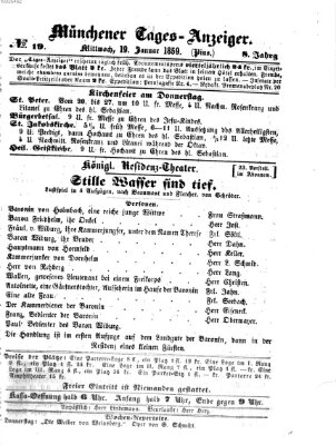 Münchener Tages-Anzeiger Mittwoch 19. Januar 1859