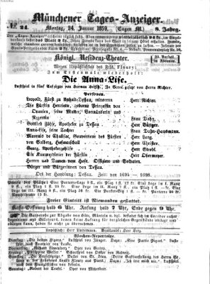 Münchener Tages-Anzeiger Montag 24. Januar 1859