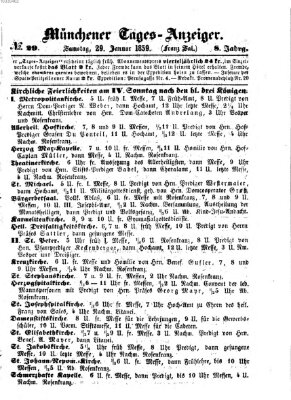 Münchener Tages-Anzeiger Samstag 29. Januar 1859