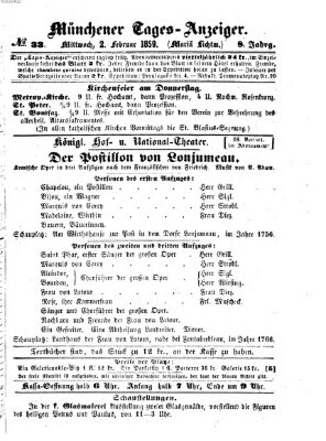 Münchener Tages-Anzeiger Mittwoch 2. Februar 1859