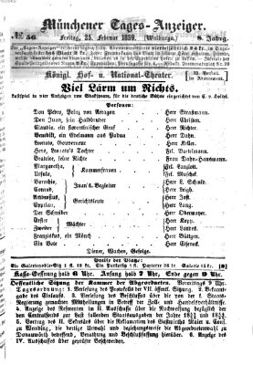 Münchener Tages-Anzeiger Freitag 25. Februar 1859