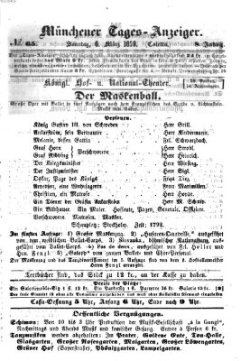 Münchener Tages-Anzeiger Sonntag 6. März 1859