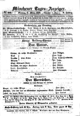 Münchener Tages-Anzeiger Montag 7. März 1859