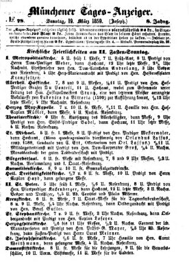 Münchener Tages-Anzeiger Samstag 19. März 1859