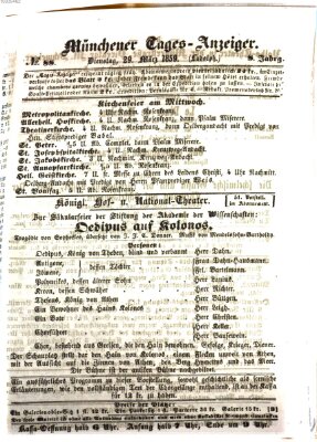 Münchener Tages-Anzeiger Dienstag 29. März 1859