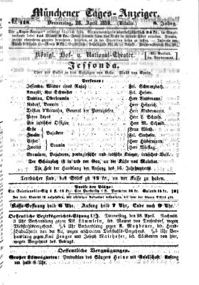 Münchener Tages-Anzeiger Donnerstag 28. April 1859