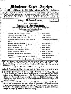 Münchener Tages-Anzeiger Mittwoch 11. Mai 1859