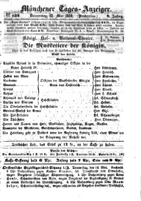 Münchener Tages-Anzeiger Donnerstag 12. Mai 1859