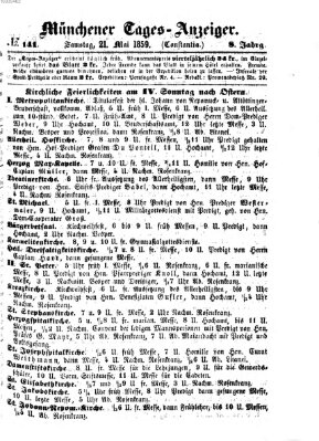 Münchener Tages-Anzeiger Samstag 21. Mai 1859