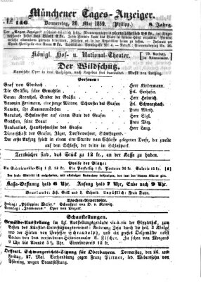 Münchener Tages-Anzeiger Donnerstag 26. Mai 1859