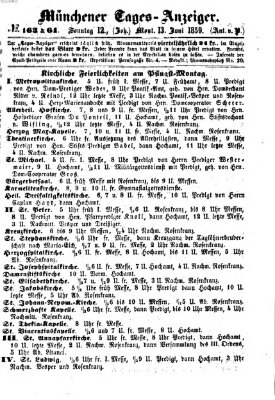 Münchener Tages-Anzeiger Montag 13. Juni 1859