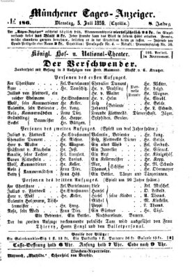 Münchener Tages-Anzeiger Dienstag 5. Juli 1859