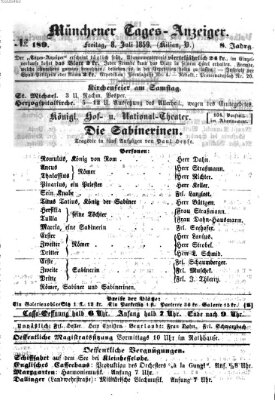 Münchener Tages-Anzeiger Freitag 8. Juli 1859