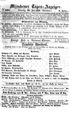 Münchener Tages-Anzeiger Sonntag 24. Juli 1859