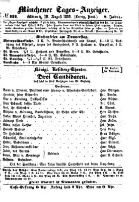 Münchener Tages-Anzeiger Mittwoch 10. August 1859