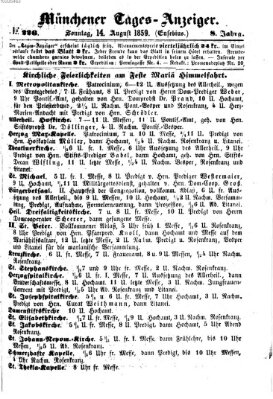 Münchener Tages-Anzeiger Sonntag 14. August 1859